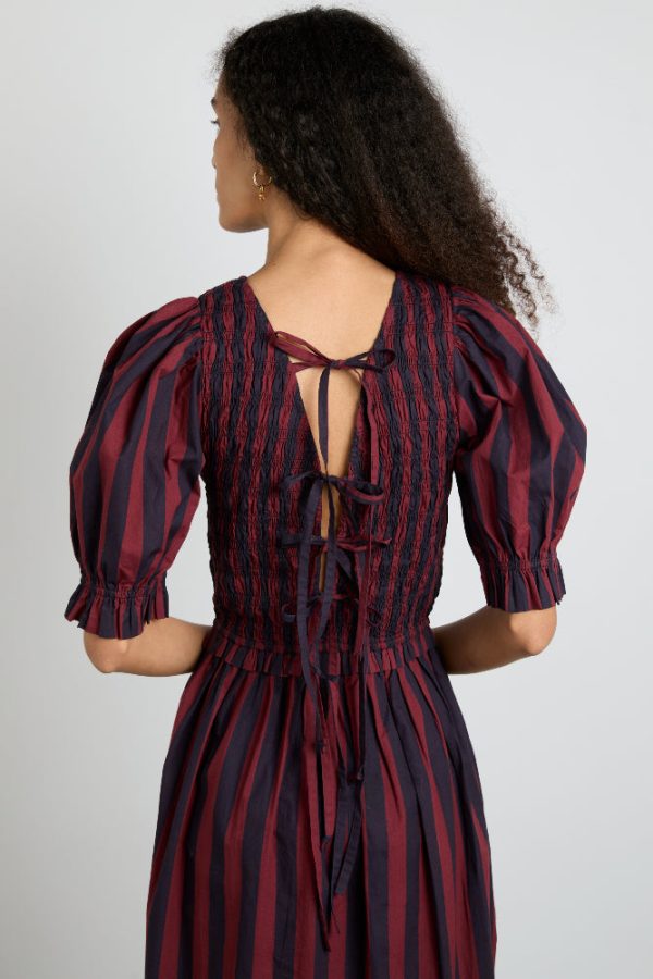 bluebelle midi dress - red/navy - Image 4