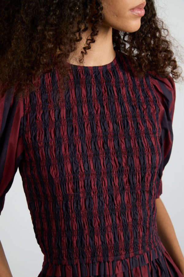 bluebelle midi dress - red/navy - Image 5