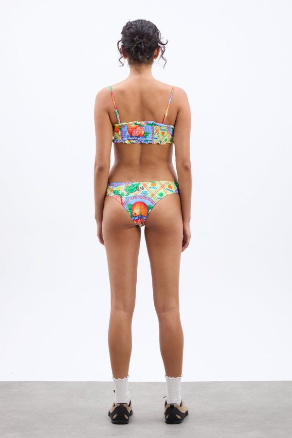 shirred bow bikini bottoms - orange wrapper - Image 2