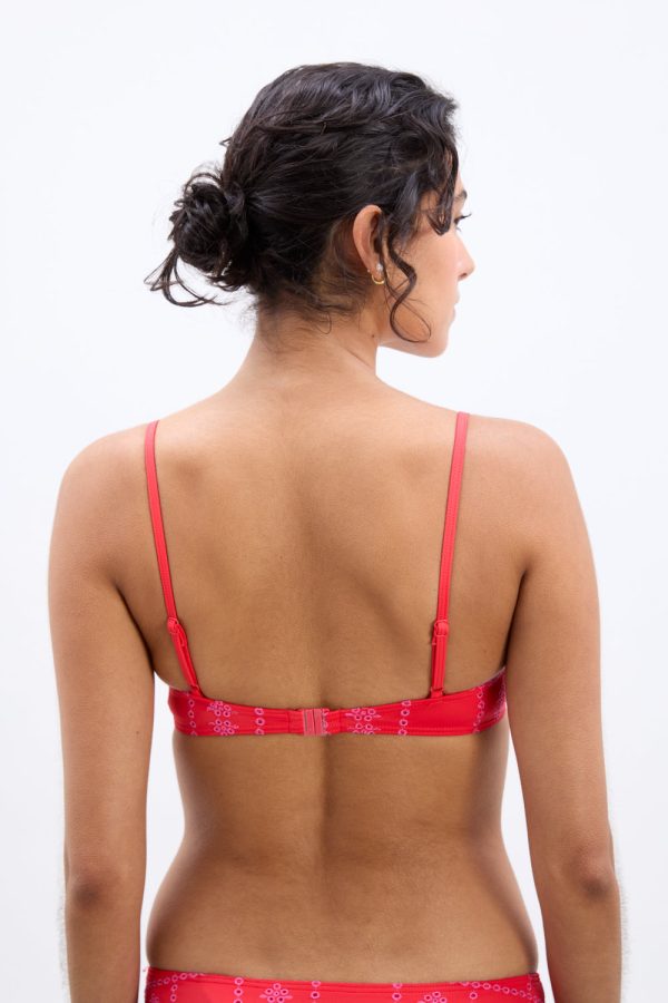 uma underwire bikini top - red broderie - Image 6