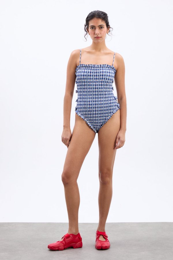 betty swimsuit - blue margot gingham - Image 3