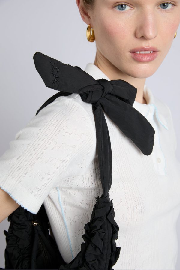 quinn slouchy bag in black - Image 5