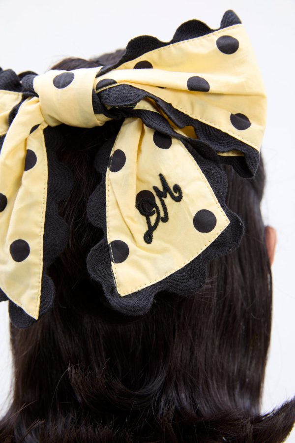 hair bow clip - butter spot - Image 3