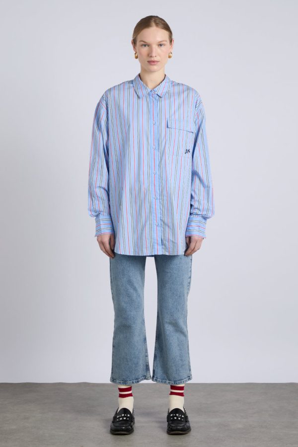 kendall shirt- bold blue stripe - Image 2