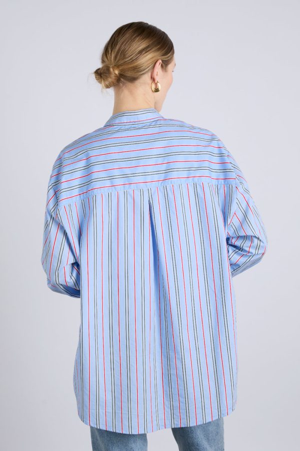 kendall shirt- bold blue stripe - Image 3