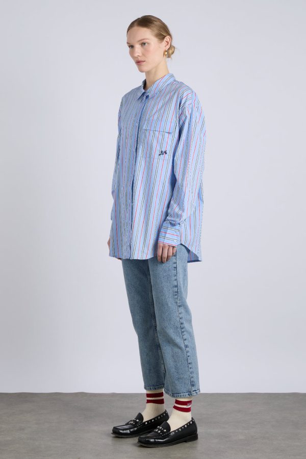 kendall shirt- bold blue stripe - Image 4