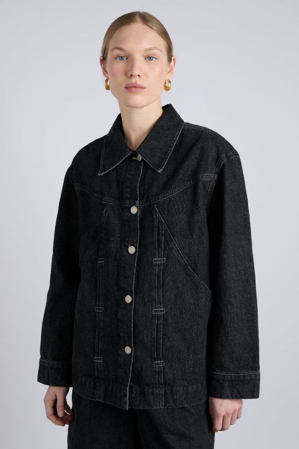 stevie shacket - washed black