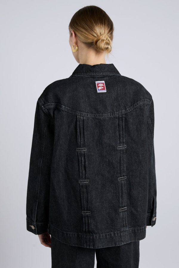 stevie shacket - washed black - Image 4