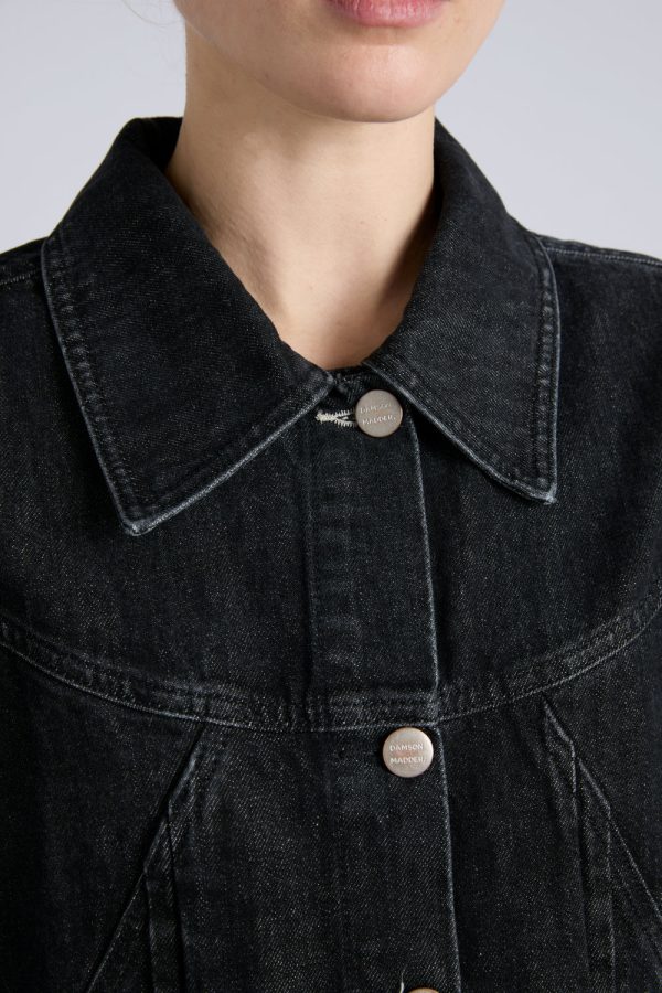 stevie shacket - washed black - Image 5